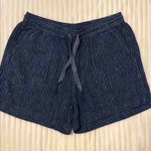 Eddie Bauer High Waist Blue Corduroy Shorts